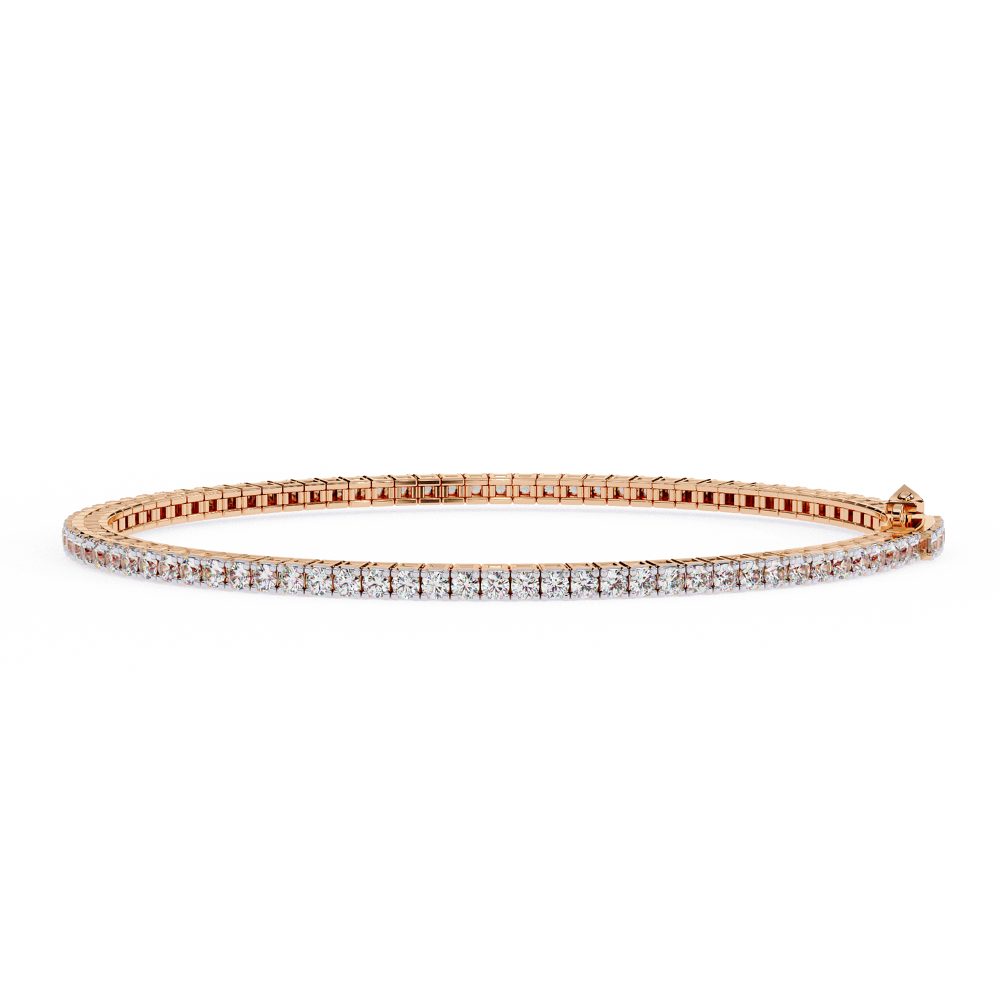 4 Pointer Lab Grown Diamond Tennis Bracelet Rose Gold