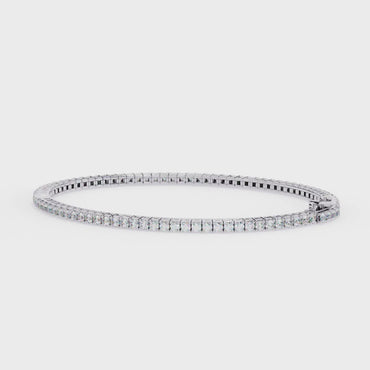 4 Pointer Lab Grown Diamond Tennis Bracelet Silver