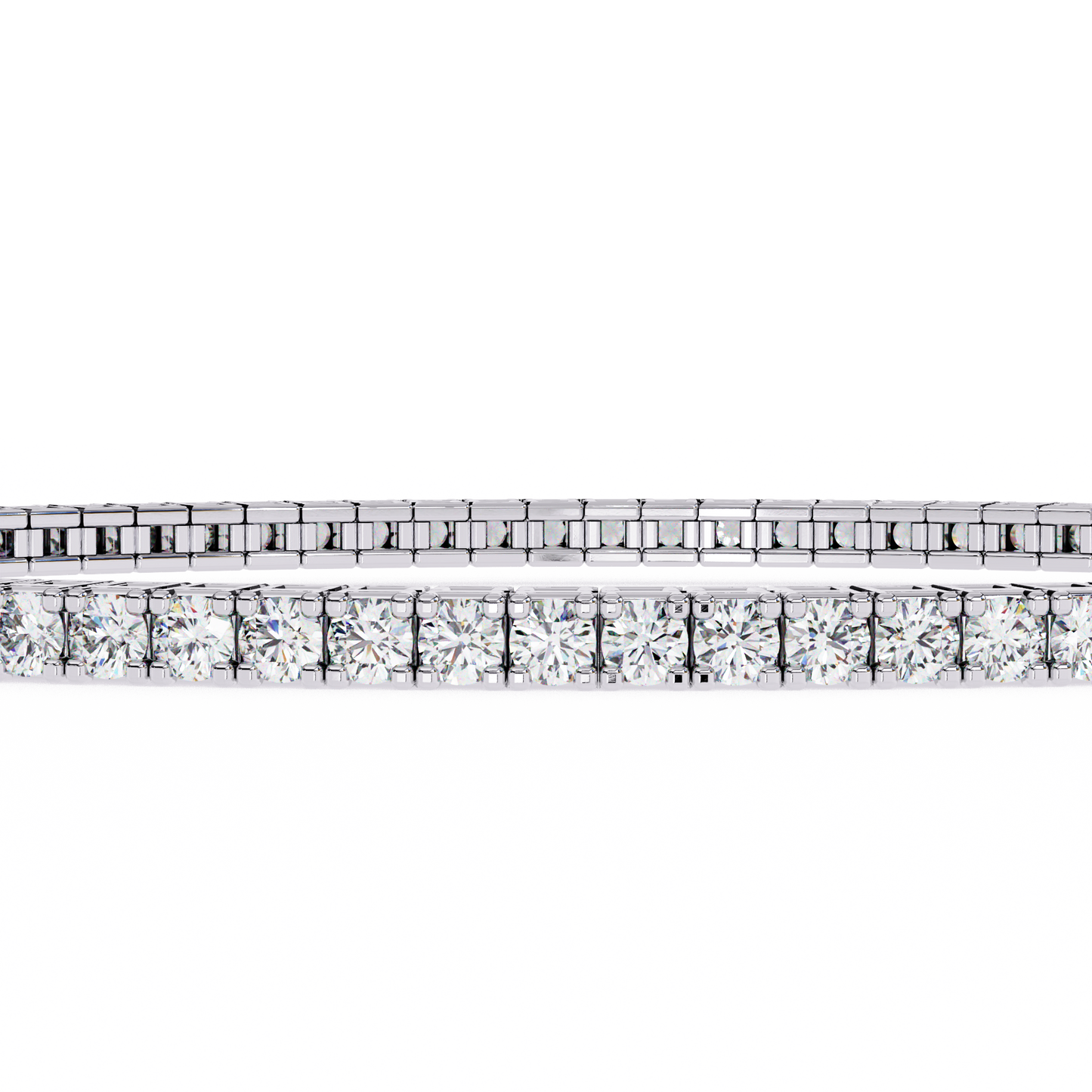 4 Pointer Lab Grown Diamond Tennis Bracelet White Gold