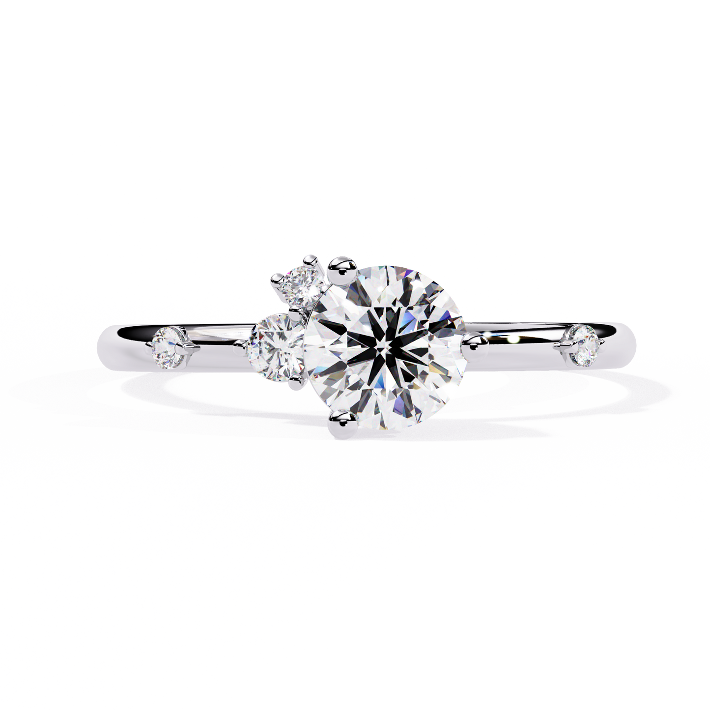 Solitaire Ring White Gold
